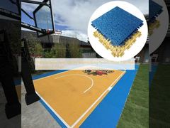 Dalles de sol sportives emboîtables en PP antidérapant 340x340mm pour terrain de basket-ball