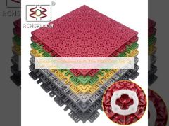 Dalles de sport modulaires emboîtables en PP 340x340mm antidérapantes multi-surfaces