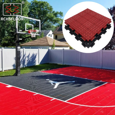 Carreaux de sol en PVC 34*34cm faciles à installer tapis de terrain de badminton extérieur