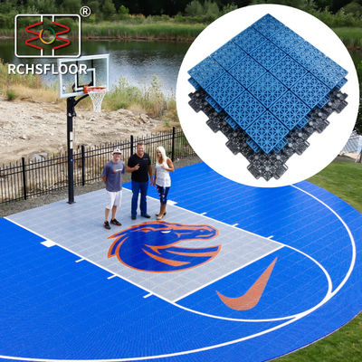 410g Carreaux de sport extérieur plancher en peau personnalisable texturée