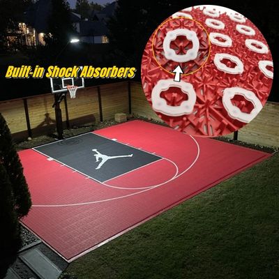 34x34cm*1,8cm Matériau antidérapant Multi Sport pP Carreaux intervertébraux Sports extérieurs Plancher de basket-ball