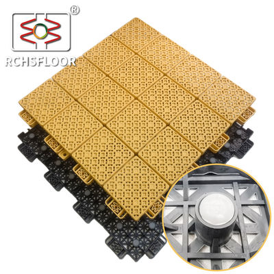 Carreaux de sol en PP 414g Carreaux de surface de terrain de sport