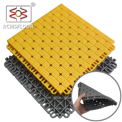 Carreaux de surface de cour de sport TPE de 16 mm Tapis de cour de badminton extérieur