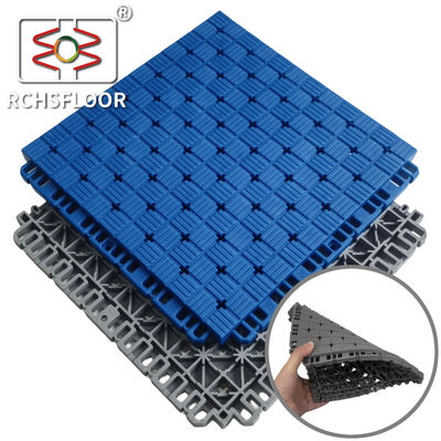 Élastomère thermoplastique modulaire sport carreaux 410g plancher de terrain de basket-ball pour la cour arrière