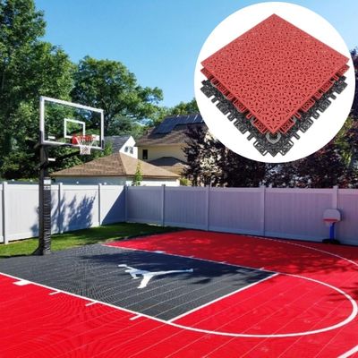 Mat de carreaux de plancher modulaire à surface entrelacée pour le terrain de badminton et de pickleball