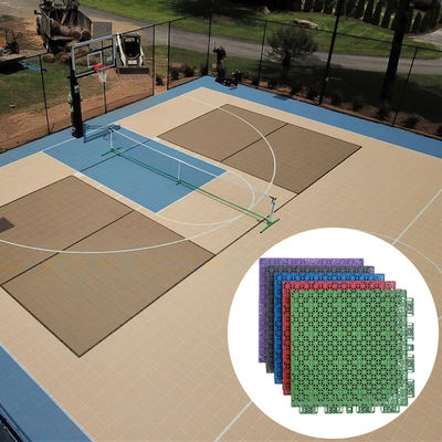 Pp extérieur enrouler cour de volley-ball de badminton sports carreaux portables