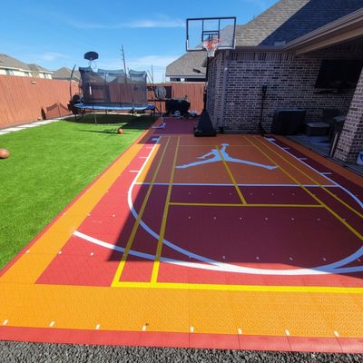 Tennis modulaire Pickleball Badminton Sports Pièces enroulées tapis de basket-ball