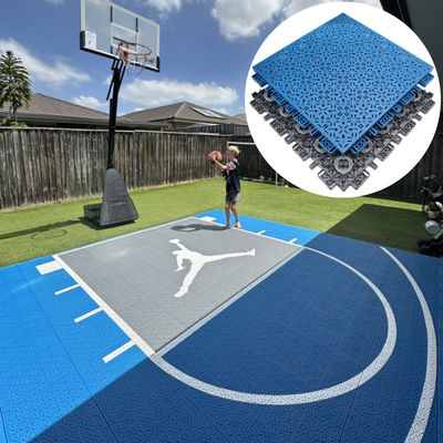 Modifié Pp élastique Sport en plein air Polypropylène enroulé Carreaux de cour de basket-ball Carreaux de plancher de cour arrière